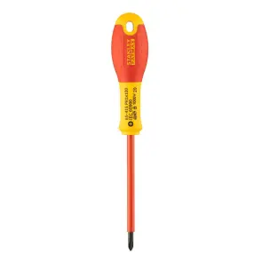 Викрутка електрика STANLEY "FatMax VDE 1000V" ізольована з жалом під шліц Ph1х100мм №2
