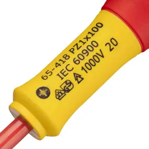 Викрутка електрика STANLEY "FatMax VDE 1000V" ізольована з жалом під шліц Pz1х100мм №5