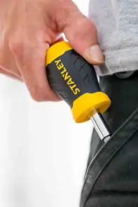 Викрутка - набір STANLEY "Multibit Stubby", L=95мм, 6 біт: Ph1, Ph2; Pz1, Pz2; SL 4.5 і 6мм. №10