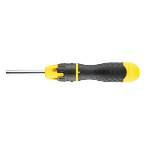 Викрутка-набір STANLEY"Multibit", L=250мм, реверсивна, 10 біт : SL 6.6, 5мм; Ph1, 2; Pz1, 2; Torx T10, T15; квадрат№1и2. №6