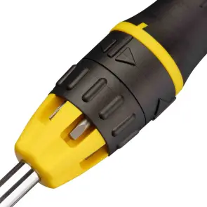 Викрутка-набір STANLEY"Multibit", L=250мм, реверсивна, 10 біт : SL 6.6, 5мм; Ph1, 2; Pz1, 2; Torx T10, T15; квадрат№1и2. №8