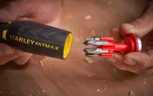 Отвертка - набор STANLEY "FATMAX" реверсивная, со съемным держателем, 12 вставок: Sl 5 мм, 6.5 мм, 8 мм; Ph1, Ph2, Ph3; Pz1, Pz2, Pz3; T10, T15, T20. №10