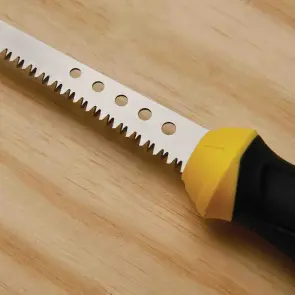 Ножівка STANLEY " FatMax" по гіпсокартону, вузька, L=355мм, 7 зубів на дюйм, з пластиковим руків'ям покритої еластомером. №5