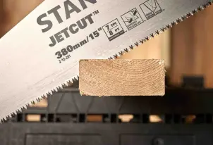 Ножовка STANLEY "Jet-Cut SP", длина 380мм, поперечный и продольный чистый разрез, 7 зубов на дюйм №6