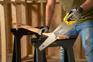 Ножовка STANLEY "Jet - Cut Fine", длина 450мм, поперечный и продольный чистый разрез, 11 зубов на дюйм. №5