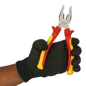 Плоскогубці електрика STANLEY "MaxSteel VDE 1000V" комбіновані ізольовані, L=175мм №6
