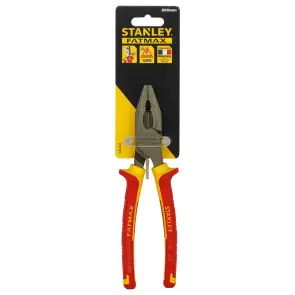 Плоскогубці електрика STANLEY "MaxSteel VDE 1000V" комбіновані ізольовані, L=200мм №6