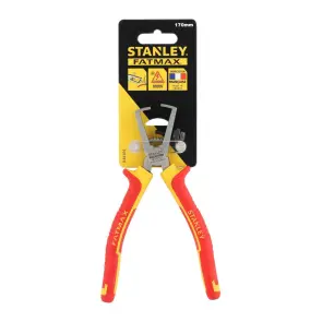 Кусачки електрика STANLEY "MaxSteel VDE 1000V" для зачистки дротів, ізольовані, L=170мм. №7