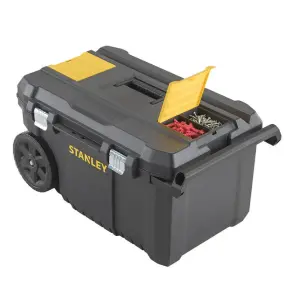Ящик STANLEY "ESSENTIAL CHEST", 665x404x344 мм, обсяг 50 л, пластиковий, колеса і телескопічна ручка, вантажопідйомність 40 кг. №12