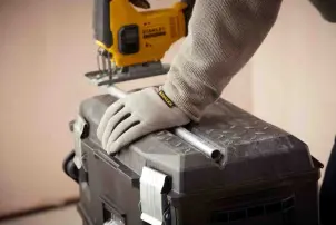 Ящик STANLEY "FatMax Mobile Work Station Cantilever", 549 x 733 x 413мм, с колесами, раздвижной, с 3-мя секциями, пластмассовый, многофункциональный. №7