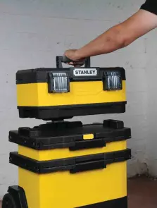 Ящик STANLEY "Rolling Workshop", 568x730x389мм, на колесах, металопластмасовий, жовтий. №5