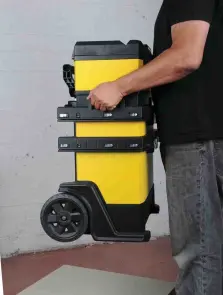 Ящик STANLEY "Rolling Workshop", 568x730x389мм, на колесах, металопластмасовий, жовтий. №6