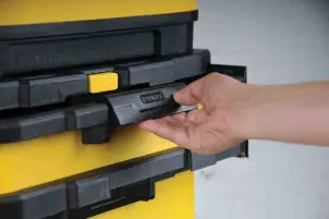 Ящик STANLEY "Rolling Workshop", 568x730x389мм, на колесах, металопластмасовий, жовтий. №7