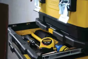 Ящик STANLEY "Rolling Workshop", 568x730x389мм, на колесах, металопластмасовий, жовтий. №8