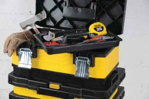 Ящик STANLEY "Rolling Workshop", 568x730x389мм, на колесах, металопластмасовий, жовтий. №9