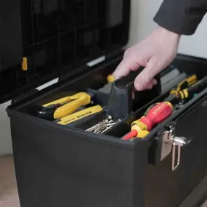 Ящик STANLEY "IML Mobile Work Center 2 in 1", 473x302x627мм, на колесах, пластмассовый. с органайзерами в крышке. №6