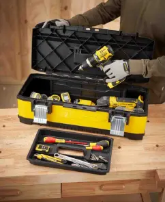 Ящик STANLEY 26 ", 662x293x222мм, профессиональный, Металлопластмассовая с металлическими замками. №6