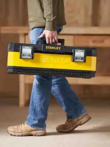 Ящик STANLEY 26 ", 662x293x222мм, профессиональный, Металлопластмассовая с металлическими замками. №12