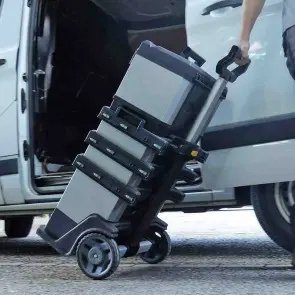 Ящик STANLEY "FatMax® Rolling Workshop", 568x893x389мм, на колесах, металопластмасовий, сірий №5