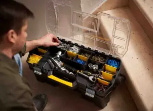 Ящик STANLEY 24", 670x323x251мм, професійний, пластмасовий, відкритий з органайзером. №7