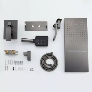 Встроенная душевая система GAPPO G7107-79, 3 режима, латунь, оружейная сталь №2