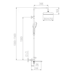 Душевая система GAPPO G2410, 3 функц., хром №2
