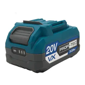 Батарея PROFI-TEC PT2030VX NEW (20 В / 3.0 Aг, високострумова, з індикатором та елементами 10C) №1