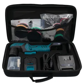 Акумуляторна ексцентрикова полірувальна машина PROFI-TEC PPM-8012SCP Set Professional (2×PT1225 (2.5 Аг), зарядний пристрій) №10