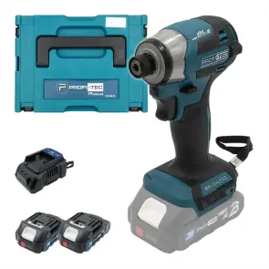 Акумуляторний імпульсний гвинтоверт PROFI-TEC PID1820BL (2×PT2020MP (2.0 Аг), зарядний пристрій, кейс №1