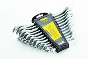 Набор ключей рожковых CrV 6-23, 24x27, 25х28, 30х32мм (12шт) СИЛА №1