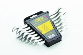 Набор ключей рожковых CrV 6x7, 8x9, 10x11, 12x13, 14x15, 16x17, 18х19, 20х22мм (8шт) СИЛА
