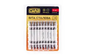 Біта 2-х стороння РН1-SL5*65мм (10шт/уп) СИЛА