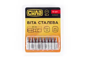 Біта SL4*25мм (10шт/уп) СИЛА №1