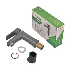Смеситель для умывальника Plamix Oscar-001 Graphite (без подвода) (Цвет графит) (PM6097) №2