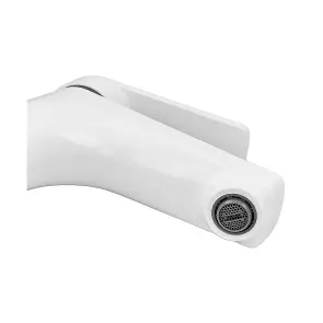Смеситель для умывальника Plamix Lucas-001 SET White с подводом (PM0706) №4
