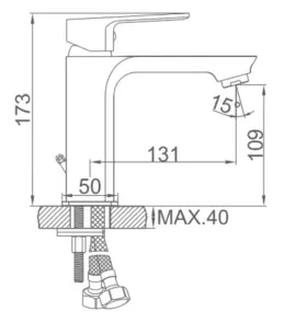Смеситель для умывальника Ibergrif Trento M11006 (LL2013) №2