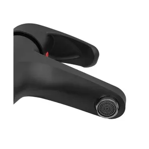 Смеситель для умывальника Plamix Fidel-001 SET Matte black (с подводкой) (PM0660) №3