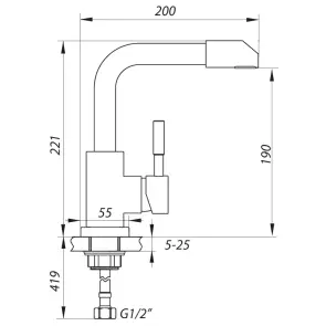 Змішувач для умивальника ZERIX LR71198-4 (LL1467) №2