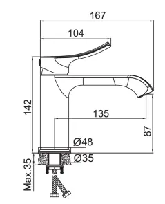 Смеситель для умывальника HAIBA BOLERO 001 (HB9574) №6