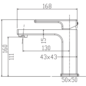 Смеситель для умывальника KOER KB-10039-01 (Цвет хром) (KR5994) №6