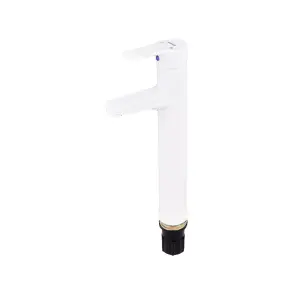 Смеситель для умывальника Plamix Raul-001-A HIGH White (без подвода) (PM0655) №3