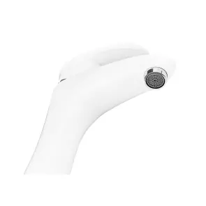 Смеситель для умывальника Plamix Cezar-001 HIGH SET White (с подводом) (PM0663) №2