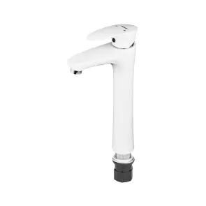 Смеситель для умывальника Plamix Cezar-001 HIGH SET White (с подводом) (PM0663) №4