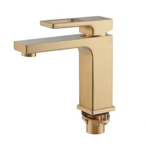 Смеситель для умывальника KOER KB-10009-12 (Цвет матового золота) (KR5977) №4
