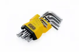 Набор шестигранников 1,5, 2, 2,5, 3, 4, 5, 6, 8, 10 коротких CrV (9шт) СИЛА