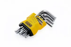Набор шестигранников 1,5, 2, 2,5, 3, 4, 5, 6, 8, 10 коротких CrV (9шт) СИЛА №1