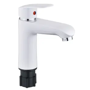 Смеситель для умывальника Plamix Rodri-001 Set White (с подводом) (PM0739) №1