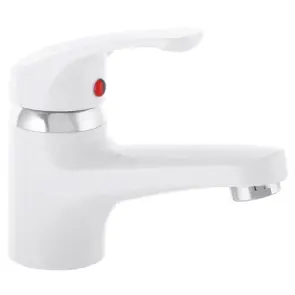 Смеситель для умывальника Plamix Afina-001 White (без подвода) (PM0684) №1