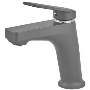 Смеситель для умывальника Plamix Lucas-001 SET Graphite (с подводкой) (Цвет графит) (PM6100) №1