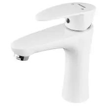Смеситель для умывальника Plamix Cezar-001 SET White (с подводом) (PM0661)